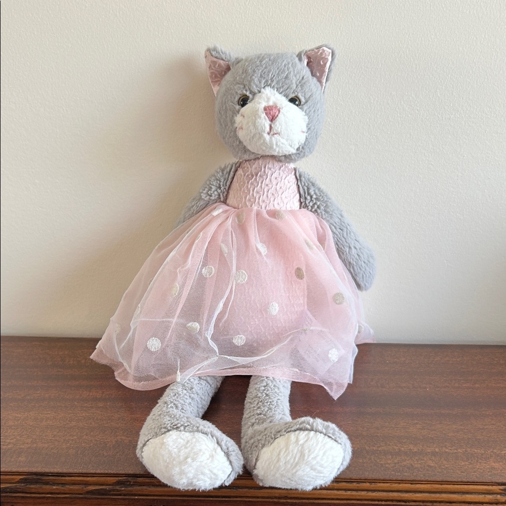 Celeste the cat dolls 14” Gray and Pink Plush Toy x 2